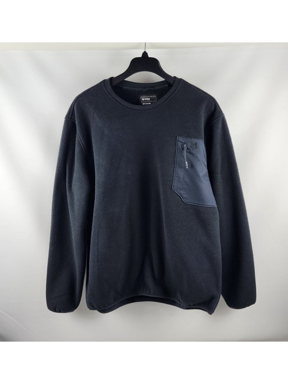 Fox Racing Sherpa Mens 2XL Black Survivalist Fleece Crewneck NWT